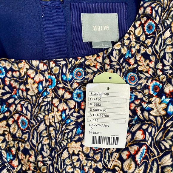Maeve Anthropologie Blue Floral Dress - Picture 3 of 5